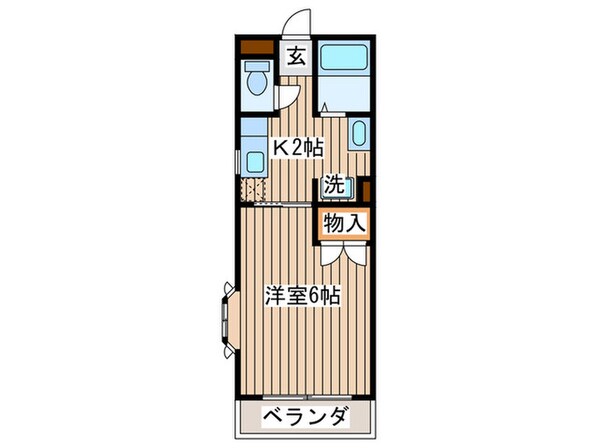 フラットハイツの物件間取画像